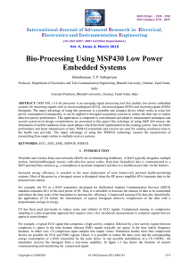 Bio-Processing Using MSP430 Low Power Embedded