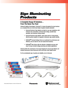 Sign Illuminating Products - Universal Lighting Technologies