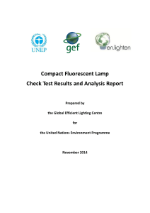 Compact Fluorescent Lamp Check Test Results and Analysis Report