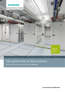 Fire protection in data centers