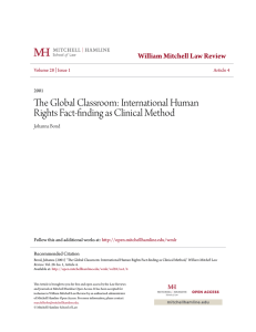 The Global Classroom: International Human Rights Fact