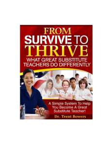 From Survive to Thrive: What Great Substitute Teachers Do Differently