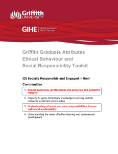 Ethical Behaviour and Social Responsibility Toolkit