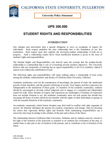 ups 300.000 student rights and responsibilities