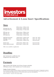 Specs - Investors Chronicle Media Kit