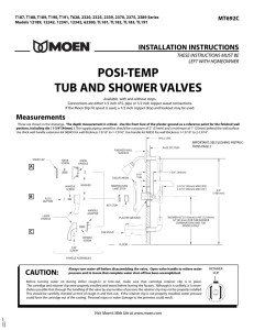 posi-temp tub and shower valves