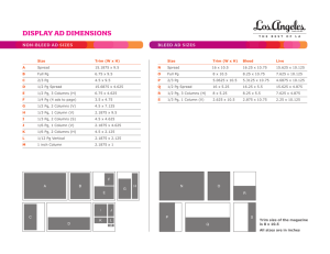 display ad dimensions - Los Angeles Magazine