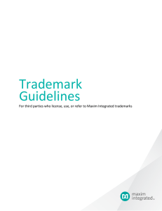 Terms and Conditions of Use - Trademark Guidelines
