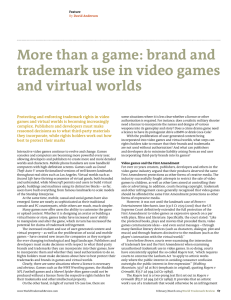 More than a game: brand and trademark use in video games and