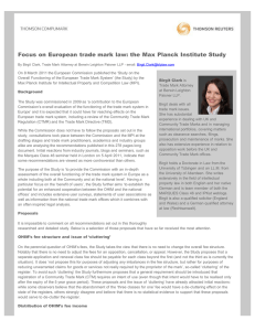 Focus on European trade mark law: the Max Planck Institute Study