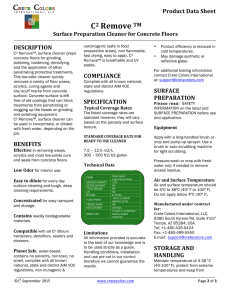 Product Data Sheet - Crete Colors International