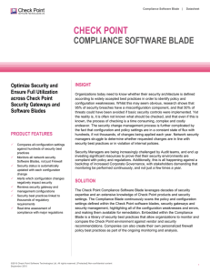 Compliance Software Blade