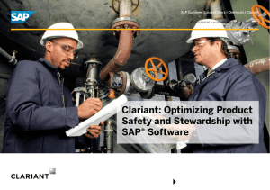 Clariant: Optimizing Product Safety and Stewardship with SAP