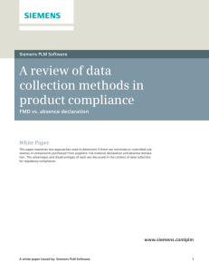 A review of data collection methods in product compliance