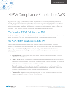 HIPAA Compliance Enabled for AWS Data Sheet
