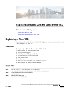 Registering Devices with the Cisco Prime NSC
