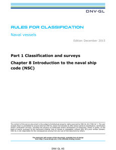 DNVGL-RU-NAVAL-Pt1Ch8 Introduction to the naval ship code (NSC)