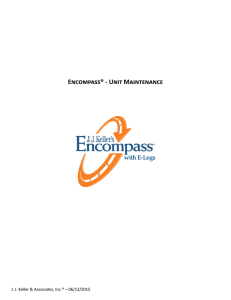 Encompass® - Unit Maintenance