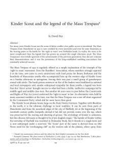 Kinder Scout and the legend of the Mass Trespass*