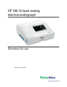 CP 150 12-lead resting electrocardiograph Directions for use