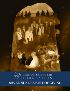 2015 Annual Report - Vatican Observatory Foundation