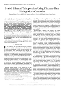 Scaled Bilateral Teleoperation Using Discrete-Time Sliding