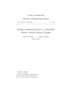 Design considerations for a contactless electric vehicle battery charger