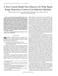 A new current model flux observer for wide speed range sensorless