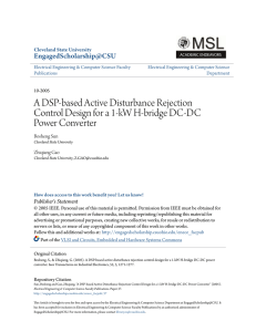 A DSP-based Active Disturbance Rejection Control Design for a 1