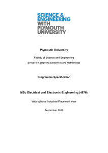 MSc Electrical and Electronic Engineering September Programme