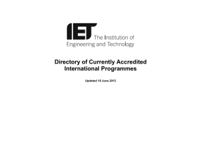 IET international accredited programmes