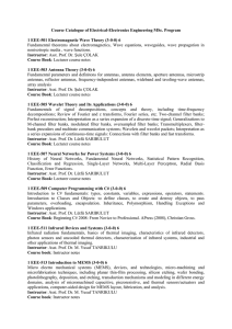 Course Catalogue of Electrical-Electronics Engineering MSc