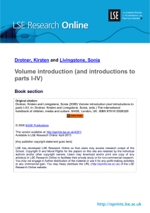 Volume introduction (and introductions to parts I-IV)