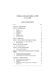 Children, Youth and Families Act 2005