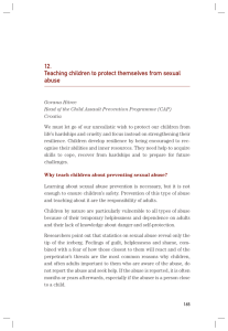 12. Teaching children to protect themselves from sexual abuse