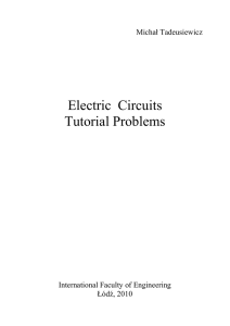 Electric Circuits. Tutorial Problems