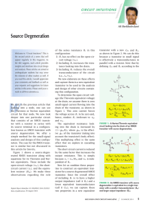 Circuit Intuitions: Source Degeneration