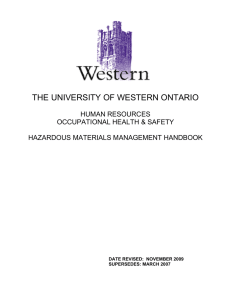 Hazardous Materials Management Handbook