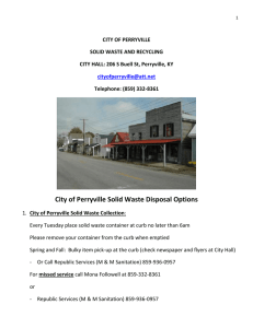 City of Perryville Solid Waste Disposal Options