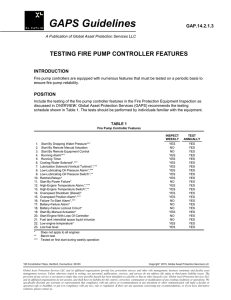 Testing Fire Pump Controller Features