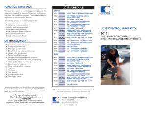 loss control university 2015 schedule
