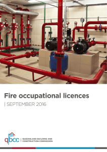 Fire occupational licences - Queensland Building and Construction
