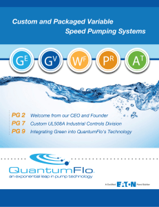 Custom and Packaged Variable Speed Pumping Systems