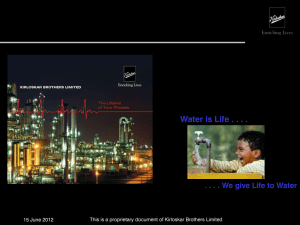Water is Life - Kirloskar Brothers Limited