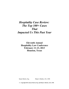 Hospitality Case Review: The Top 100+ Cases That Impacted Us