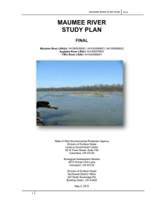 maumee river study plan