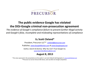 The Evidence Google Violated DOJ NPA