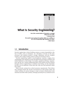 What Is Security Engineering?