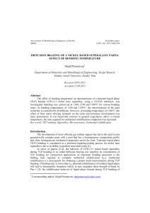 DIFFUSION BRAZING OF A NICKEL BASED SUPERALLOY PART4