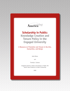 Scholarship in Public: Knowledge Creation and Tenure Policy in the